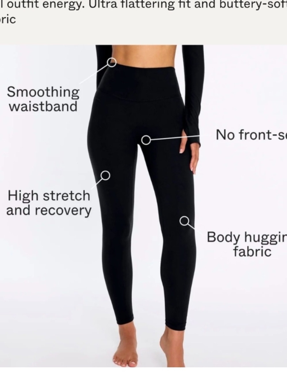 Pepper Medium Sculpting Leggings Black High Rise Stretch Lounge Outdoor